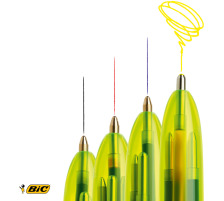 BIC Stylo  bille Fluo 4 colours blister, 933949
