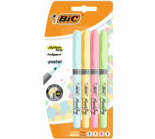 BIC Textmarker Pastel 1.6-3.3mm 4 couleurs, 964859