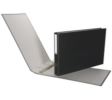 BIELLA Ringbuch Plasti-Quatro 4cm schwarz, 4-Ring, A3 quer, 127354.02