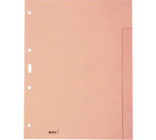 BIELLA Rpert. carton brun claire A4 5 pcs., en blanc, 4 trous, 196405