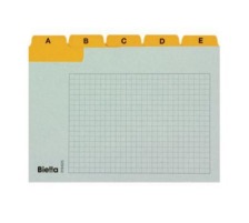 BIELLA Cartes-quides A7 jaune,A-Z,renforc.,25 divis., 219725.2