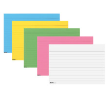 BIELLA Cartes-fiche lignes A6 blanc, 148x105mm 100 pcs., 230630