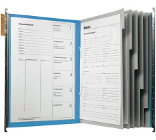 10 X BIELLA Dossier suspend. A4 bleu 25cm, 271430.05