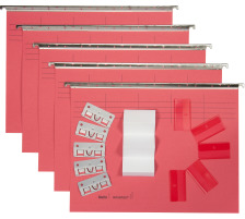 BIELLA Dossier suspendu Set A4 rouge 5 pcs., 271455.45