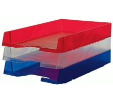 BIELLA Corbeille  courrier A4/C4 bleu transparent, 305401.05