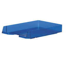 BIELLA Corbeille  courrier A4/C4 bleu transparent, 305401.05