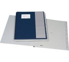 BIELLA Classeur  compart. Pronto A4 bleu fonc, 7 compartiments, 320407.07