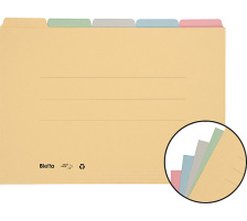 BIELLA Dossiers-rpertoire A4 couleurs ass.,190 flls. 5 pcs., 325432