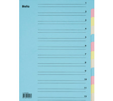 BIELLA Classeur  compartiments A4 12 compart., carton, color, 326412