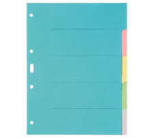 BIELLA Rpertoires carton couleur A4 5 pcs., plein, 461405