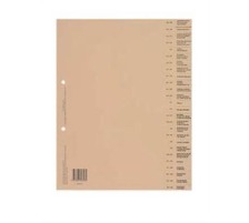 BIELLA Bauabrechnungsregister A4 26-teilig, braun, franzsisch, 464426.91