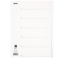 BIELLA Rpertoires carton blanc A4 6 pcs., plein, 46540601