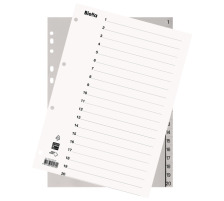 BIELLA Rpertoires PP gris A4 20 pcs. plein, 47142000