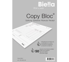BIELLA Quittance COPY-BLOC D/F/I/E A5 autocopiante 50x2 feuilles, 514525