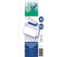 BROLINE Enveloppe s/fentre C5/6 100g, blanc 20 pcs., 306106