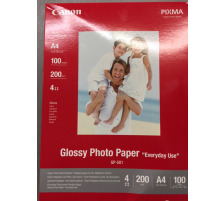 CANON Glossy Photo Paper 200g A4 InkJet, Everyday 100 Blatt, GP501A4