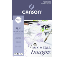 CANSON Imagine Zeichenpapierblcke A4 200g, weiss 50 Blatt, 200006008