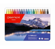 CARAN D'ACHE Feutres Fibralo M 24-couleurs ass., 185.324