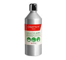 CARAN D'ACHE Deckfarbe Gouache 500ml Acryl silber flssig, 2372.998
