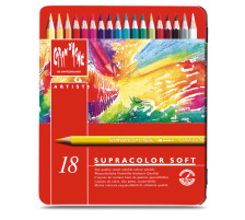 CARAN D'ACHE Crayon de couleur Supracolor 18 couleurs, 3888.318