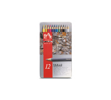 CARAN D'ACHE Crayon de couleur Pablo 12 couleurs, 666.312
