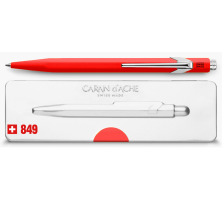 CARAN D'ACHE Stylo  bille 849 Metall rouge, refill., criture bleu, 849.07