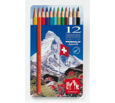 CARAN D'ACHE Crayon de Couleur Prismalo 3mm 12 couleurs ass., boite mt., 999.312