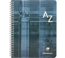 CLAIREFONTAINE Carnet spirale 17x22cm 5mm, A-Z 50 feuilles, 8949