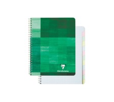 10 X CLAIREFONTAINE Carnet spirale 17x22cm 5mm, quadrill 60 feuilles, 8959