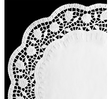 DEMMLER Dentelles gteau rond 22cm, 6 pcs. blanc, 222110061