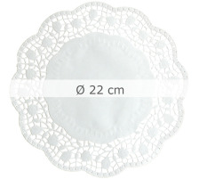 DEMMLER Dentelles gteau rond 22cm, 6 pcs. blanc, 222110061