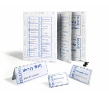 DURABLE Etiquettes pour badge A4 blanc, 75x40mm 20flls./12pcs., 1453/02
