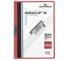 DURABLE Klemmhefter DURACLIP 30 fr 30 Blatt A4 rot, 2200/03