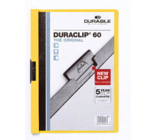 DURABLE Dossier  pince DURACLIP 60 A4 jaune, 220904