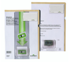 DURABLE Pochettes dicte A4 avec poche p. cassette beige, 2347/16