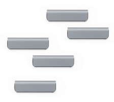 DURABLE DURAFIX Clip 60mm metallic silber 5 Stck, 470523