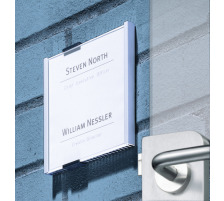 DURABLE Plaque de porte Info Sign argent, aluminium 149x148.5mm, 480223