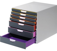 DURABLE Set tiroirs Varicolor 7 -C4 poignes en couleurs,7 tiroirs, 7607/27