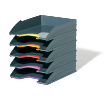 DURABLE Set d.corbeille  courrier -C4 gris/anthracite, 5 pcs., 7705/57