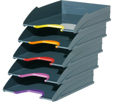 DURABLE Set d.corbeille  courrier -C4 gris/anthracite, 5 pcs., 7705/57