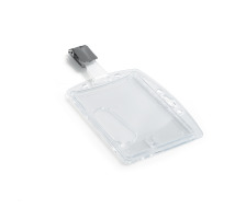DURABLE Porte-badge p. carte avec clip acrylique, 54x85mm 25 pcs., 8005/19