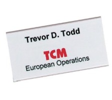 DURABLE Badge avec pingle transp., PVC, 60x30mm 100 pcs., 8006/19