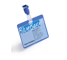 DURABLE Porte-nom avec clip bleu 90x60mm 25 pcs., 810606