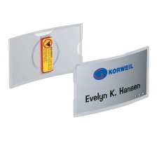 DURABLE Badge Convexe  aimant transp.,acryl.,40x75mm 25 pcs., 8123/19