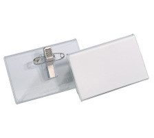 DURABLE Badge avec pince combin transparent, 40x75mm 50 pcs., 8157/19