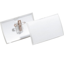 DURABLE Namensschild Click Fold m.Kombiklemme, 40x75mm 25Stk., 8211/19