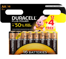 DURACELL Batterien Plus Power AA/1,5 V Mignon 16 Stck, LR6/MN150