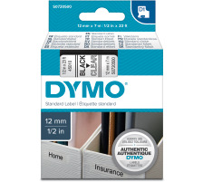 DYMO Ruban D1 noir/transp. 12mm/7m, S0720500