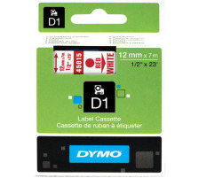 DYMO Ruban D1 rouge/blanc 12mm/7m, S0720550