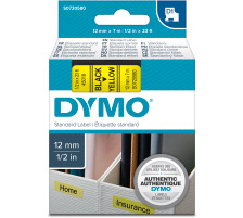 DYMO Ruban D1 noir/jaune 12mm/7m, S0720580